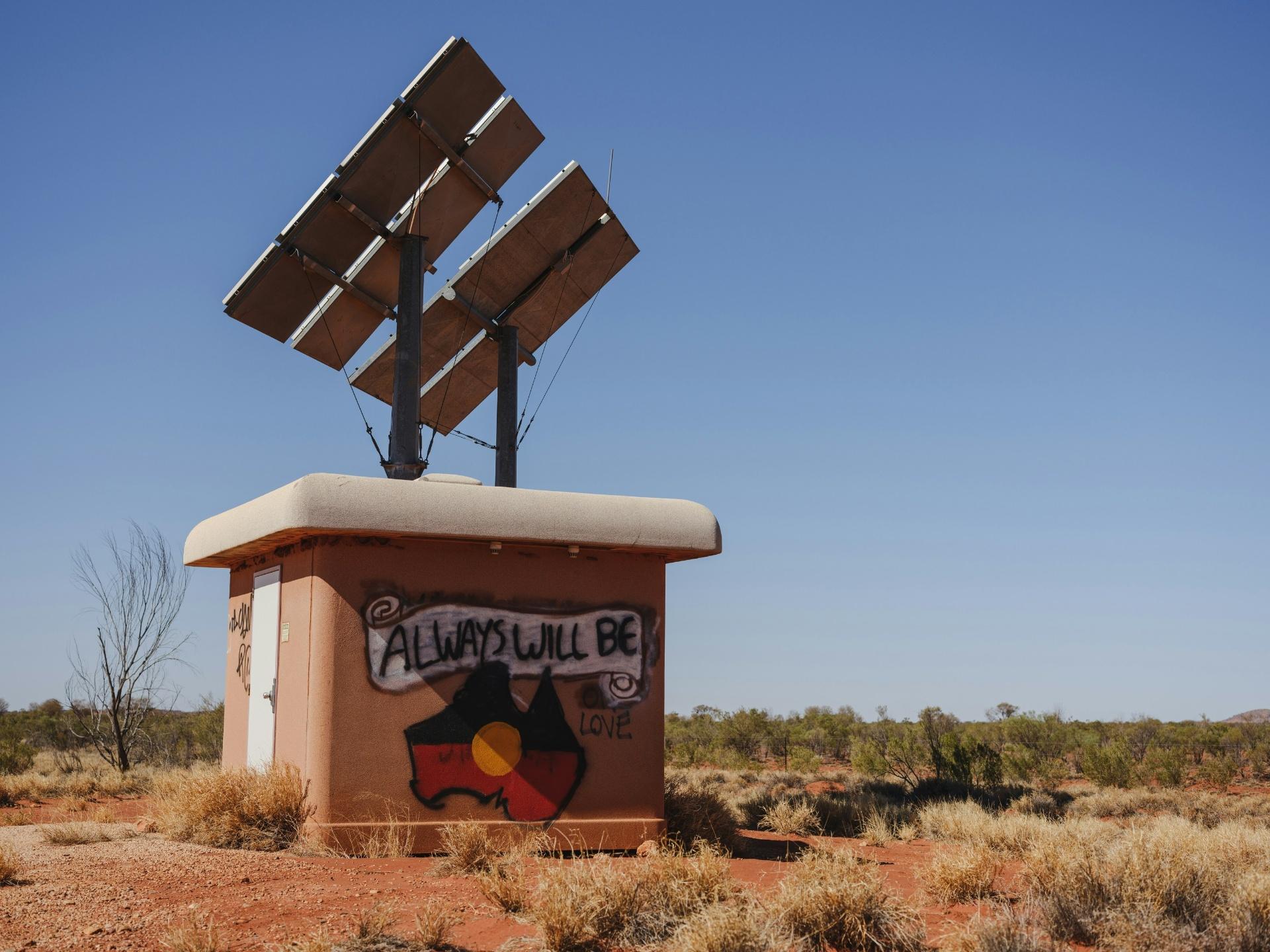 Solar panels in Australian outback